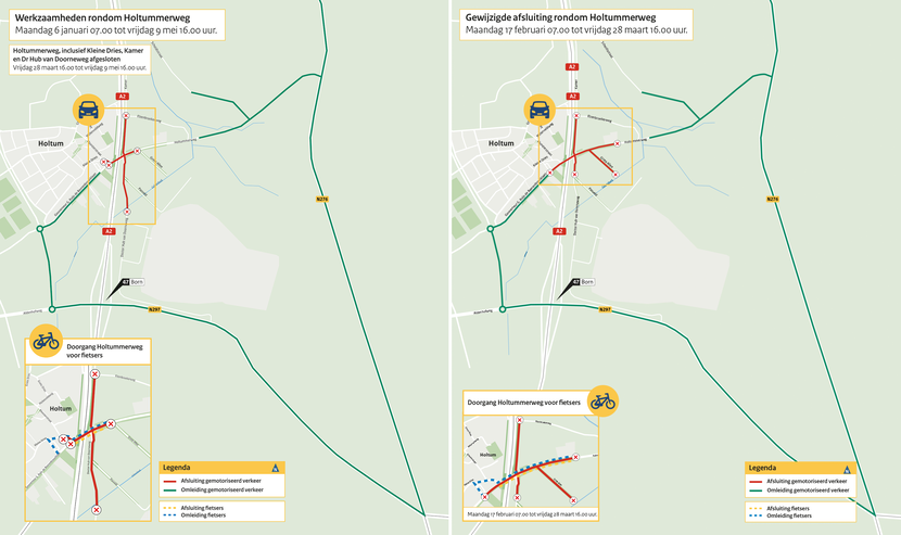 17 weken afsluiting Holtummerweg